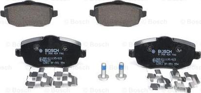 BOSCH 0 986 424 792 - Bremžu uzliku kompl., Disku bremzes www.autospares.lv