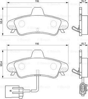 BOSCH 0 986 424 745 - Bremžu uzliku kompl., Disku bremzes www.autospares.lv