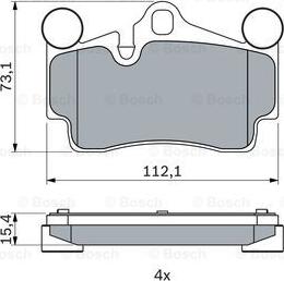 BOSCH 0 986 424 741 - Тормозные колодки, дисковые, комплект www.autospares.lv