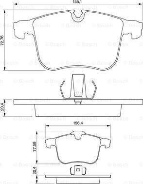 BOSCH 0 986 424 743 - Brake Pad Set, disc brake www.autospares.lv