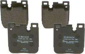 BOSCH 0 986 424 755 - Bremžu uzliku kompl., Disku bremzes www.autospares.lv