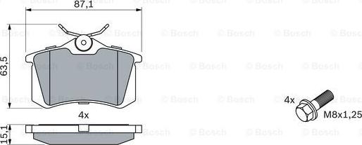 BOSCH 0 986 424 751 - Тормозные колодки, дисковые, комплект www.autospares.lv