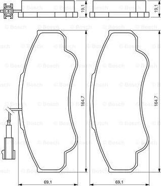 BOSCH 0 986 424 769 - Bremžu uzliku kompl., Disku bremzes www.autospares.lv