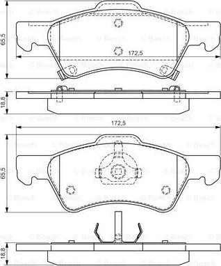 BOSCH 0 986 424 765 - Тормозные колодки, дисковые, комплект www.autospares.lv