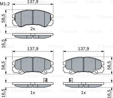 BOSCH 0 986 424 760 - Bremžu uzliku kompl., Disku bremzes www.autospares.lv