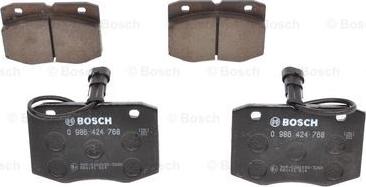 BOSCH 0 986 424 768 - Bremžu uzliku kompl., Disku bremzes www.autospares.lv