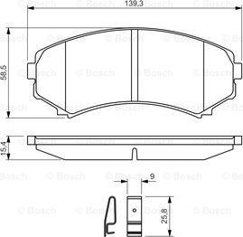 BOSCH 0 986 424 709 - Тормозные колодки, дисковые, комплект www.autospares.lv