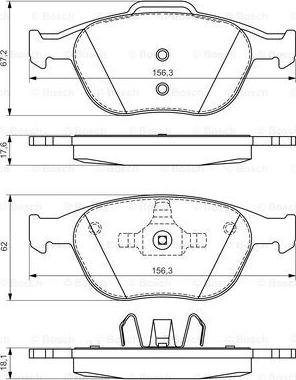 BOSCH 0 986 424 701 - Bremžu uzliku kompl., Disku bremzes www.autospares.lv