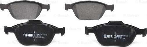 BOSCH 0 986 424 701 - Bremžu uzliku kompl., Disku bremzes www.autospares.lv