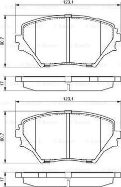 BOSCH 0 986 424 719 - Bremžu uzliku kompl., Disku bremzes www.autospares.lv