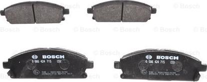 BOSCH 0 986 424 715 - Bremžu uzliku kompl., Disku bremzes www.autospares.lv