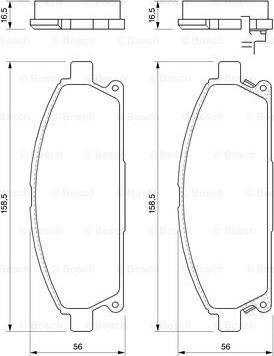 BOSCH 0 986 424 715 - Bremžu uzliku kompl., Disku bremzes www.autospares.lv