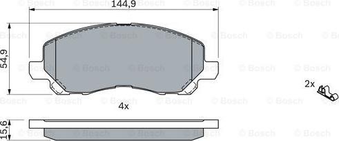 BOSCH 0 986 424 716 - Bremžu uzliku kompl., Disku bremzes autospares.lv