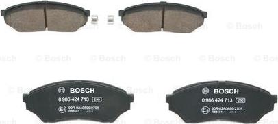 BOSCH 0 986 424 713 - Тормозные колодки, дисковые, комплект www.autospares.lv