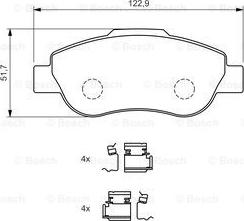 BOSCH 0 986 424 786 - Bremžu uzliku kompl., Disku bremzes www.autospares.lv