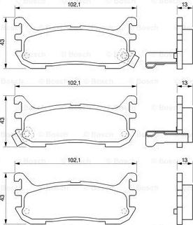 BOSCH 0 986 424 782 - Bremžu uzliku kompl., Disku bremzes www.autospares.lv