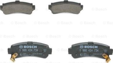 BOSCH 0 986 424 734 - Bremžu uzliku kompl., Disku bremzes www.autospares.lv