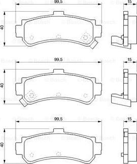 BOSCH 0 986 424 734 - Bremžu uzliku kompl., Disku bremzes www.autospares.lv