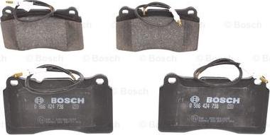 BOSCH 0 986 424 738 - Bremžu uzliku kompl., Disku bremzes www.autospares.lv