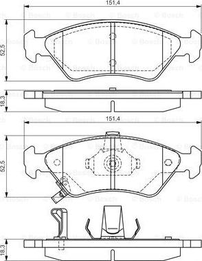 BOSCH 0 986 424 725 - Тормозные колодки, дисковые, комплект www.autospares.lv