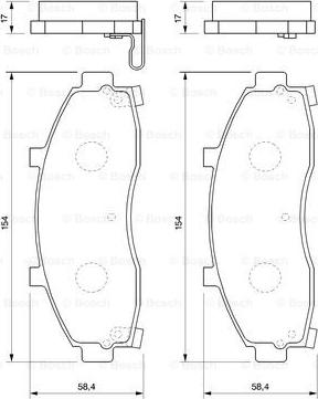 BOSCH 0 986 424 726 - Bremžu uzliku kompl., Disku bremzes www.autospares.lv