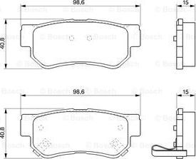 BOSCH 0 986 424 728 - Bremžu uzliku kompl., Disku bremzes www.autospares.lv