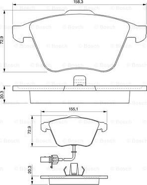 BOSCH 0 986 424 779 - Bremžu uzliku kompl., Disku bremzes www.autospares.lv