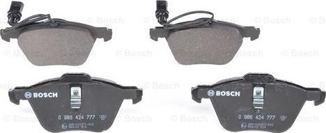 BOSCH 0 986 424 777 - Тормозные колодки, дисковые, комплект www.autospares.lv