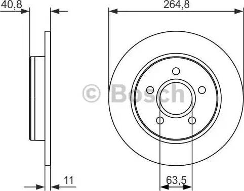 BOSCH 0 986 479 955 - Bremžu diski autospares.lv