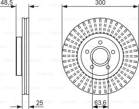 BOSCH 0 986 479 956 - Brake Disc www.autospares.lv