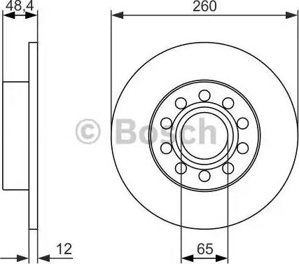 BOSCH 0 986 479 952 - Тормозной диск www.autospares.lv