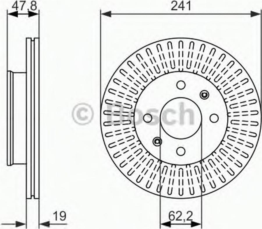 BOSCH 0 986 479 962 - Bremžu diski www.autospares.lv