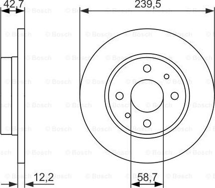 BOSCH 0 986 479 905 - Bremžu diski autospares.lv