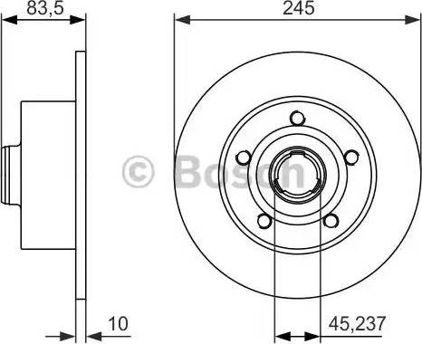 BOSCH 0 986 479 906 - Bremžu diski www.autospares.lv