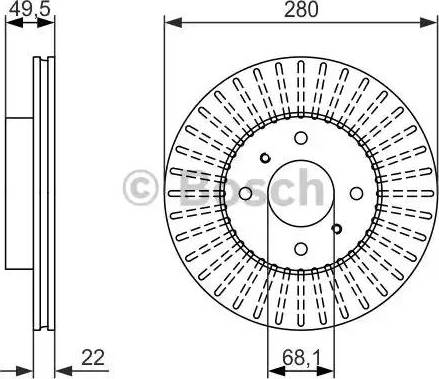 BOSCH 0 986 479 900 - Bremžu diski autospares.lv