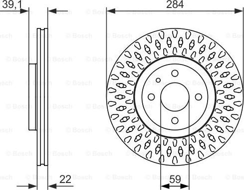 BOSCH 0 986 479 907 - Bremžu diski autospares.lv