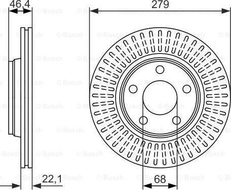 BOSCH 0 986 479 916 - Bremžu diski www.autospares.lv