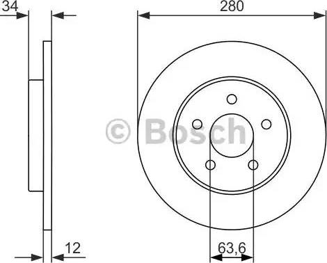 BOSCH 0 986 479 934 - Bremžu diski autospares.lv