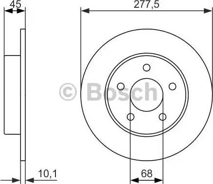 BOSCH 0 986 479 933 - Bremžu diski autospares.lv