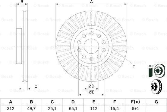 BOSCH 0 986 479 932 - Bremžu diski www.autospares.lv