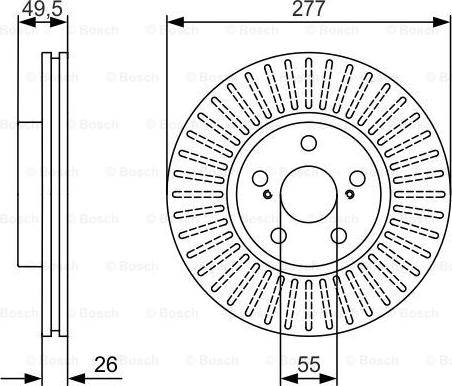 BOSCH 0 986 479 979 - Тормозной диск www.autospares.lv