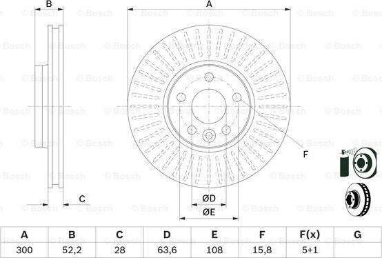 BOSCH 0 986 479 974 - Bremžu diski autospares.lv