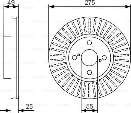 BOSCH 0 986 479 971 - Bremžu diski autospares.lv