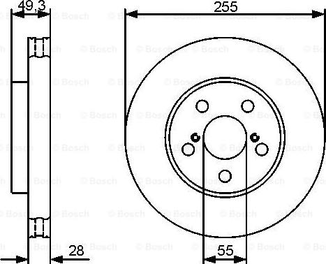 BOSCH 0 986 479 490 - Тормозной диск www.autospares.lv