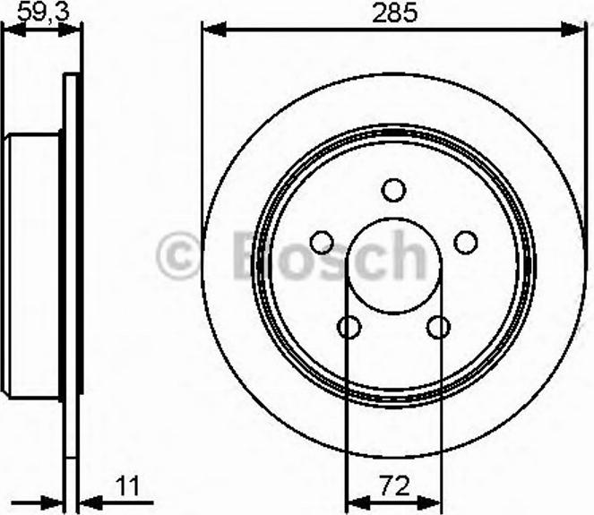 BOSCH 0 986 479 455 - Bremžu diski www.autospares.lv