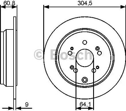 BOSCH 0 986 479 452 - Bremžu diski www.autospares.lv