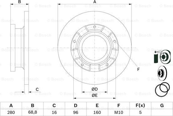 BOSCH 0 986 479 401 - Bremžu diski www.autospares.lv