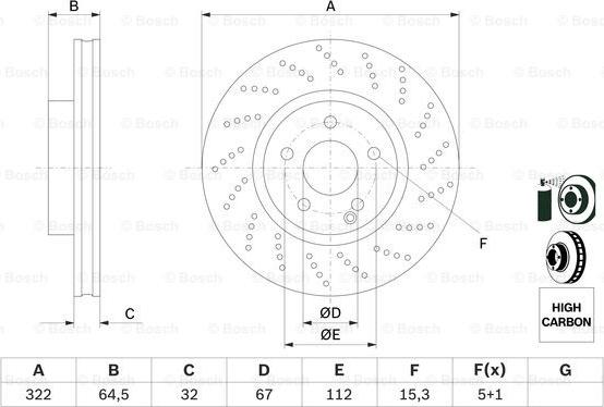 BOSCH 0 986 479 408 - Bremžu diski www.autospares.lv