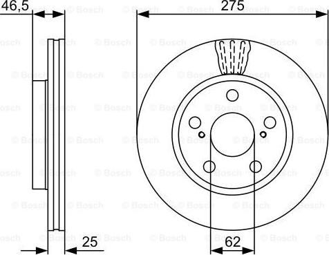 BOSCH 0 986 479 428 - Bremžu diski autospares.lv