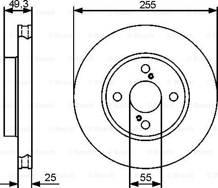 BOSCH 0 986 479 422 - Bremžu diski autospares.lv